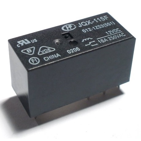 thumbnail image 2 of HONGFA HF115F-012-2ZS4 Power Relay – 12VDC, 8-Pin, 8A 250VAC – 1 Piece 2 of 4